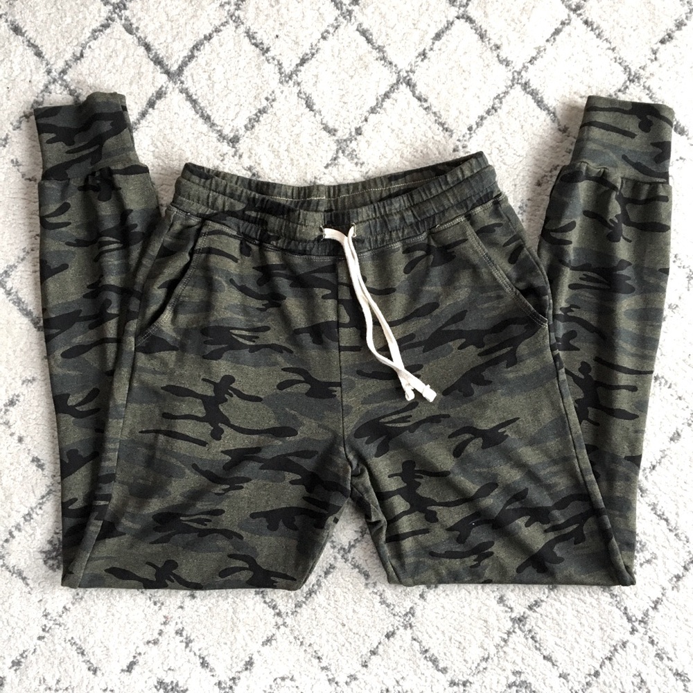 Anthropology Camo Print Jogger Sweatpants